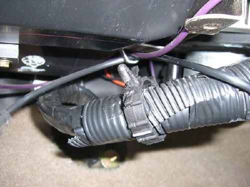 blower harness moved