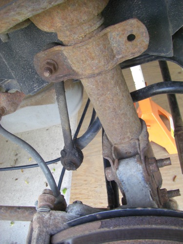 strut and sway bar link before